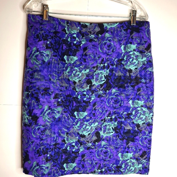 Talbots Petite Floral Lined Pencil Skirt Size 0P